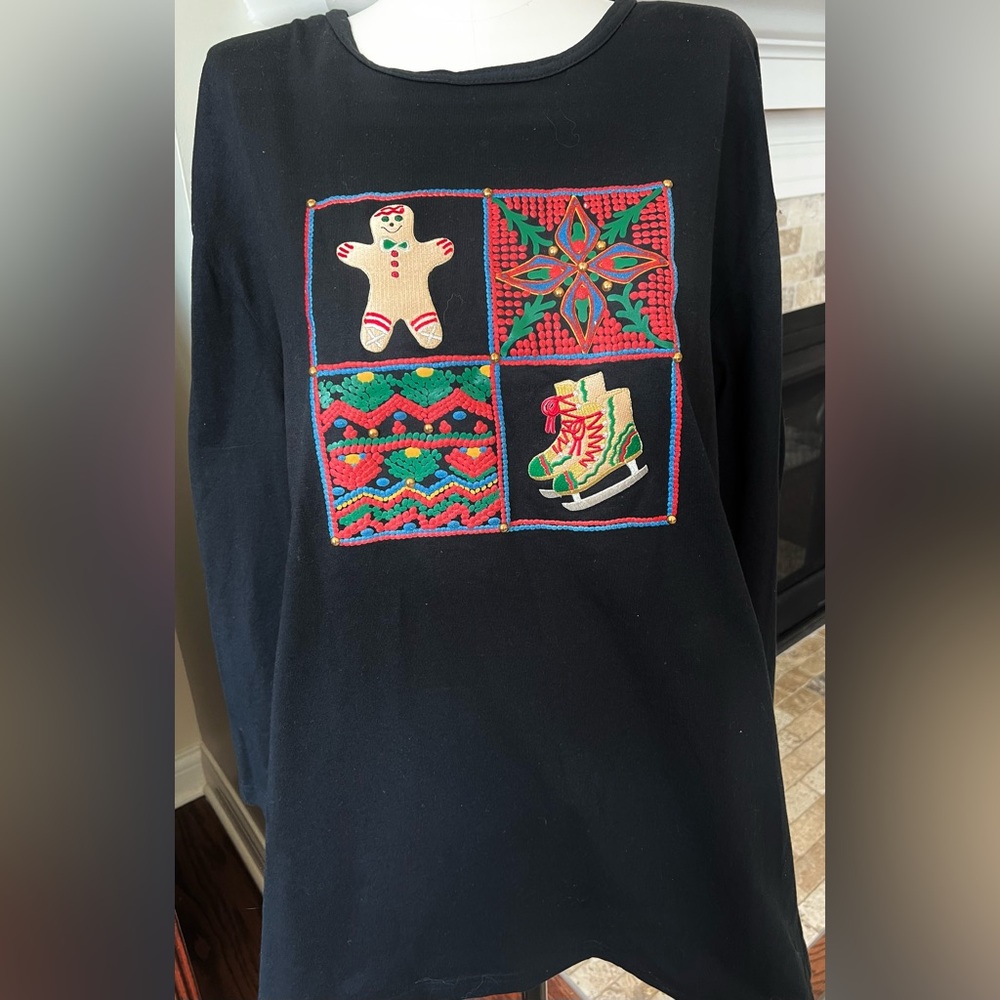 1990s 🆕 1X PUFF Design CST Sport holiday top tunic length
